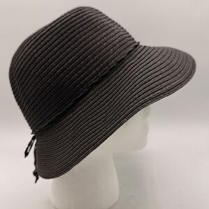 August Hat – Roger Mathews Company Wide Brim Sun Hat – Black – Paper Straw